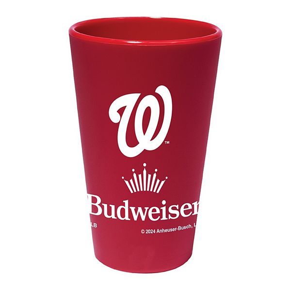 WinCraft Washington Nationals MLB x Budweiser 16oz. Silicone Pint Glass Wincraft