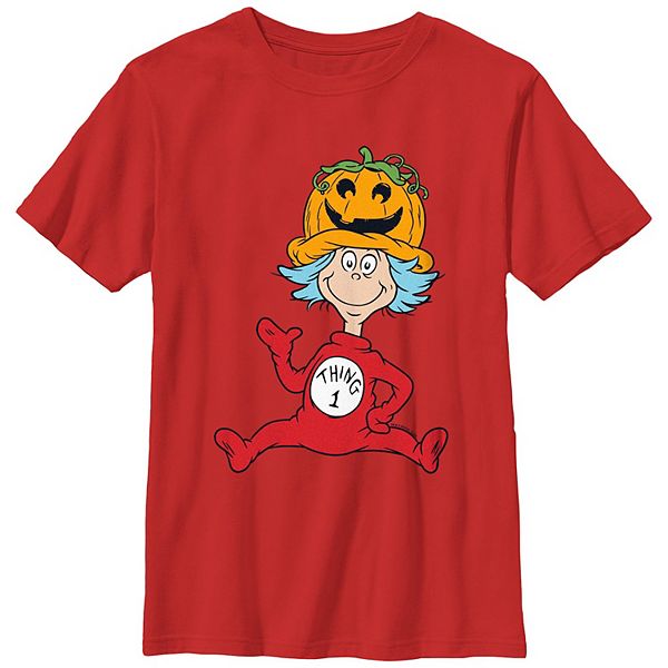 Детская Футболка Licensed Character Dr. Seuss Thing 1 Pumpkin Hat Licensed Character