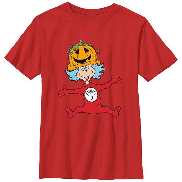 Детская Футболка Licensed Character Dr. Seuss Thing 2 Pumpkin Hat Licensed Character