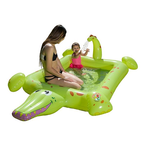 Poolmaster Green Crocodile Baby and Toddler Learn-to-Swim Spray Pool Poolmaster