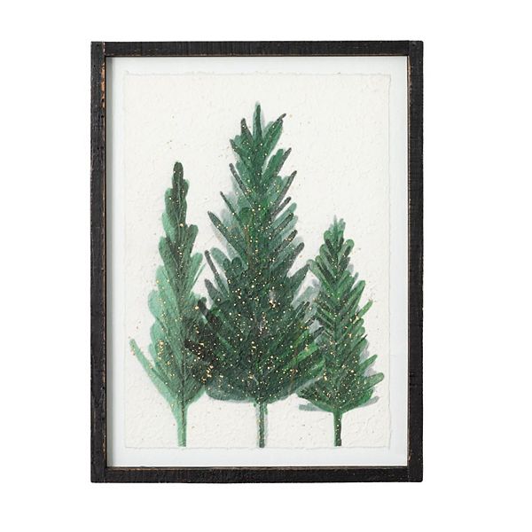 Haven Living Holiday Pine Tree Watercolor Wall Art Haven Living