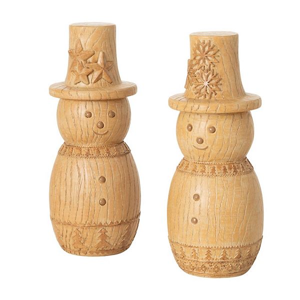 Haven Living 2-Piece Scandinavian Snowman Christmas Table Decor Set Haven Living