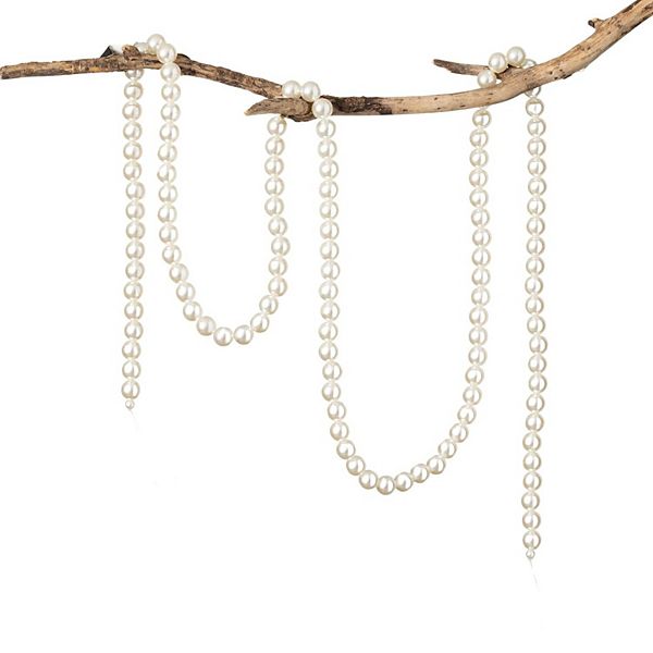 Haven Living 6' White Faux Pearl Beaded Christmas Garland Haven Living