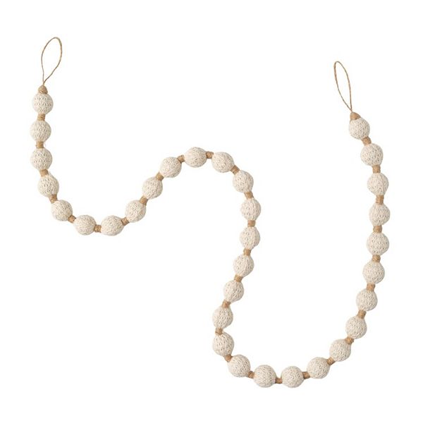 Haven Living 5' Cream Herringbone Ball Christmas Garland Haven Living