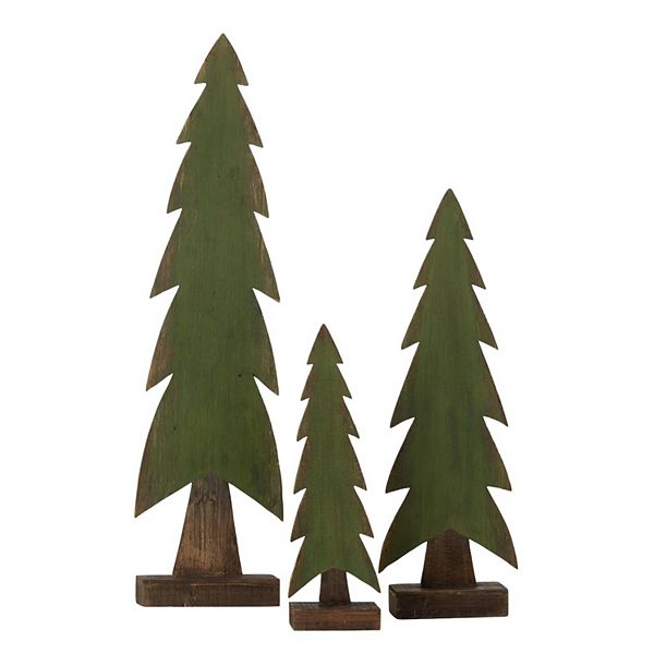 Haven Living 3-pc. 49-in. Oversized Evergreen Wooden Tree Table Decor Set Haven Living