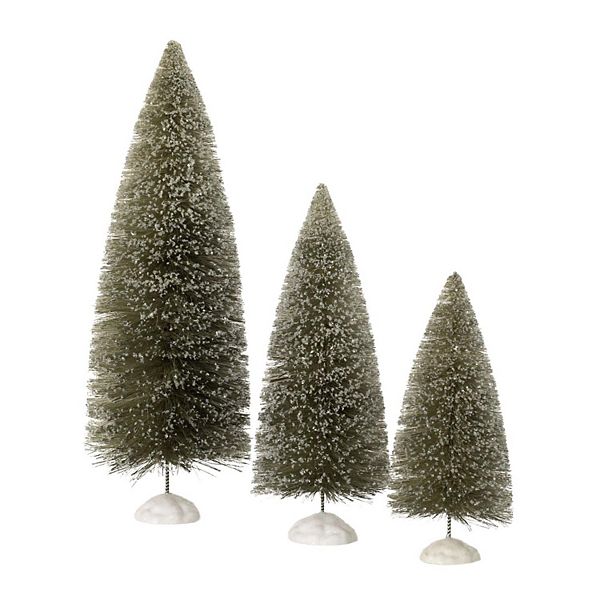 Haven Living 3-Piece Gray Bottle Brush Tree Set Haven Living