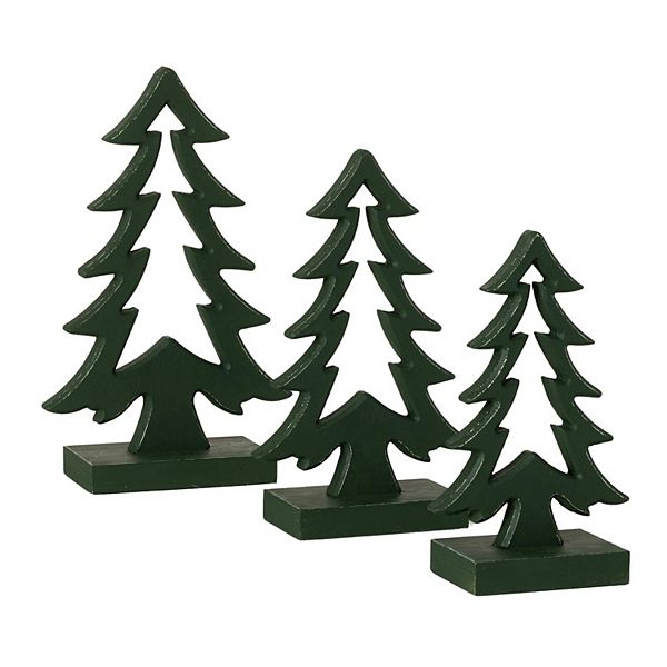 Haven Living 3-Piece Wooden Christmas Tree Table Decor Set Haven Living