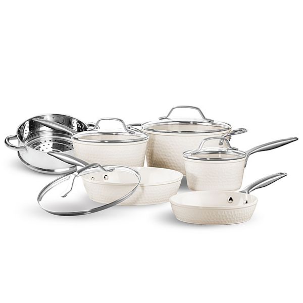 Gotham Steel PRO Natural Hammered Collection 10-Piece Nonstick Cookware Set Gotham Steel