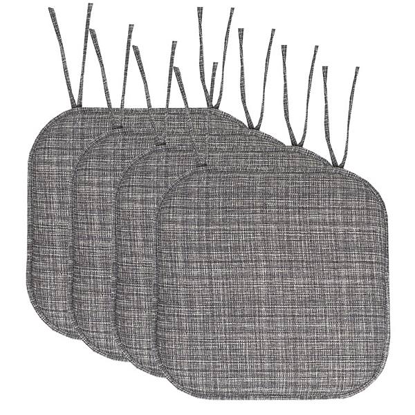 Sweet Home Aria Memory Foam Non-Slip Chair Cushion with Ties 4-Pack Sweet Home Collection