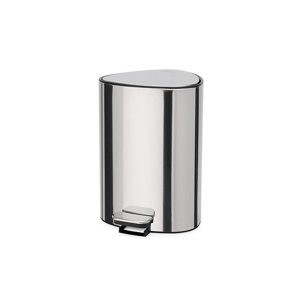 Joseph Joseph EasyStore Luxe Stainless Steel 5-Liter Pedal Bathroom Trash Can with Liner Storage Joseph Joseph