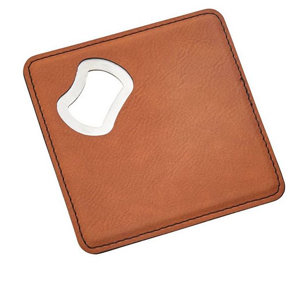 Leatherette Coaster With Bottle Opener Creative Gifts International