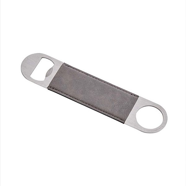 Grey Leatherette Stainless Steel Bottle Opener Creative Gifts International