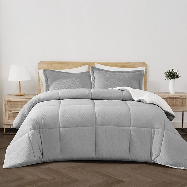 Cannon Carved Faux Fur 2 Piece Comforter Set with Shams Cannon