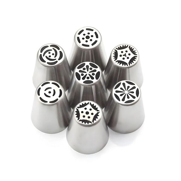 Russian Flower Icing Piping Nozzles Set 7 Pcs Kitcheniva