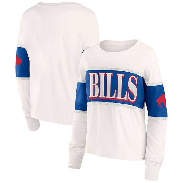 Кремовая хлопковая футболка Fanatics Buffalo Bills Antique Block с длинными рукавами Fanatics Brands - White Label