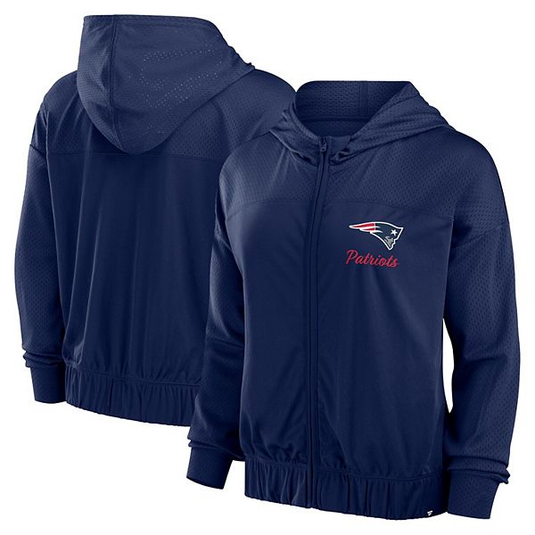 Женское худи на молнии Fanatics с логотипом New England Patriots, синее Fanatics Brands - White Label