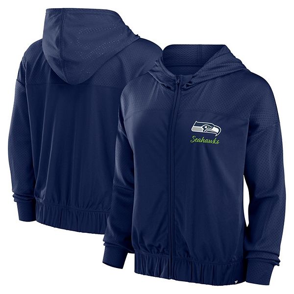 Женская худи Fanatics Seattle Seahawks Script Lock на молнии с капюшоном Fanatics Brands - White Label