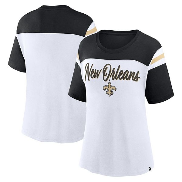 Женская футболка белого/черного цвета с графикой New Orleans Saints от Fanatics Fanatics Brands - White Label