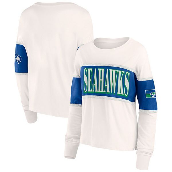 Женская футболка с длинным рукавом Seattle Seahawks Antique Block от Fanatics, 60% хлопок, 40% полиэстер Fanatics Brands - White Label