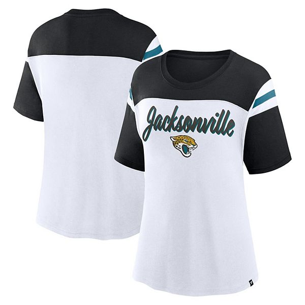 Женская футболка Fanatics черно-белая Jacksonville Jaguars Cheer Chant, 50% хлопок, 50% полиэстер Fanatics Brands - White Label