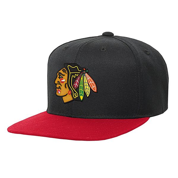 Кепка Mitchell & Ness Core Team Черно-красная для юных фанатов Chicago Blackhawks Mitchell & Ness