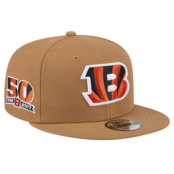 Коричневая регулируемая кепка с вышивкой 9FIFTY для молодых болельщиков Cincinnati Bengals New Era