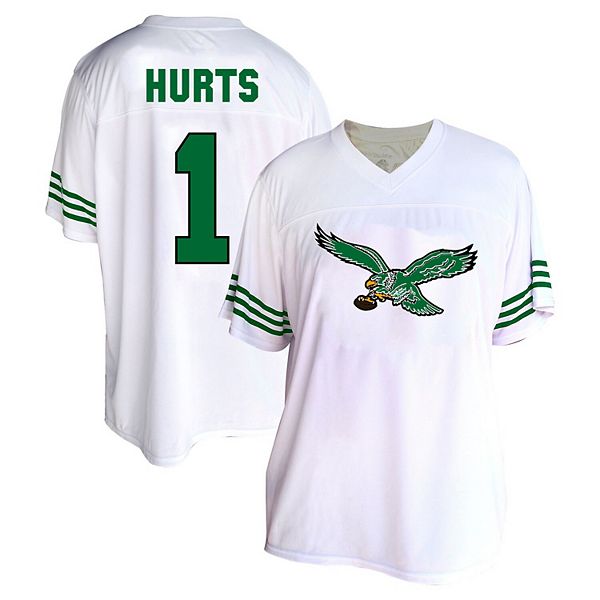 Белая модная футболка больших размеров для женщин Fanatics Jalen Hurts Philadelphia Eagles Fanatics Brands - White Label