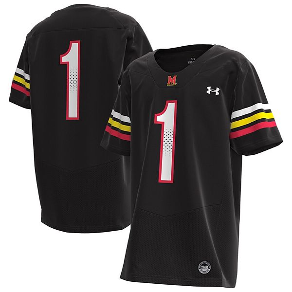 Детская Футболка Under Armour #1 Черная Maryland Terrapins Реплика Under Armour