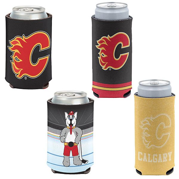 Портативные холодильники WinCraft Calgary Flames 4-Pack с логотипом команды, 100% неопрен, 12 унций Wincraft