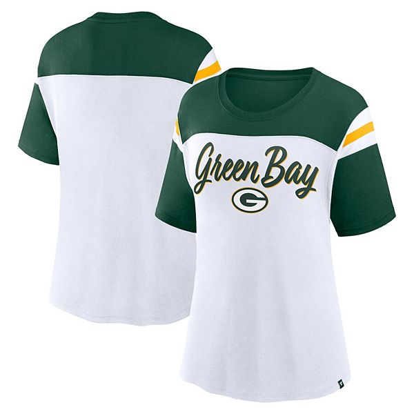 Женская футболка Fanatics Green Bay Packers Cheer Chant с короткими рукавами Fanatics Brands - White Label