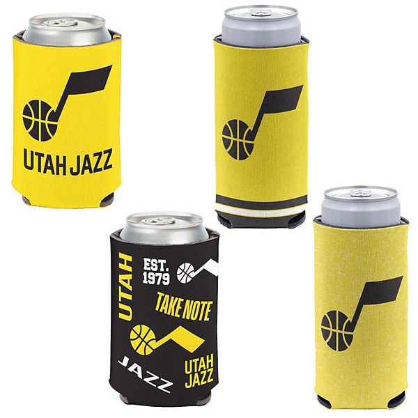 Набор из 4-х портативных холодильников WinCraft Utah Jazz - 12oz. Кулер для банок и тонких банок, Неопрен Wincraft