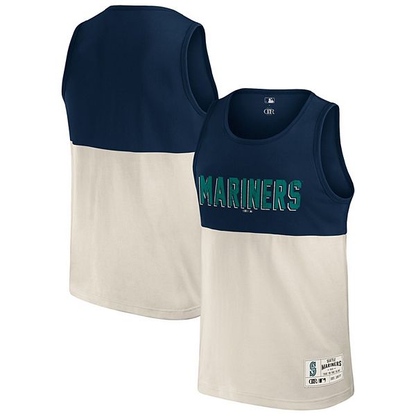 Мужская Футболка Darius Rucker Collection by Fanatics Темно-синяя Seattle Mariners Colorblock Darius Rucker Collection by Fanatics