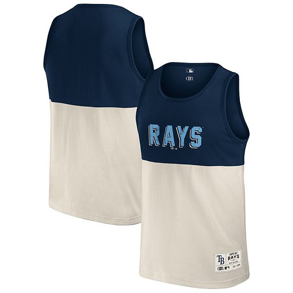 Мужская Футболка Darius Rucker Collection by Fanatics Темно-синяя Tampa Bay Rays Colorblock Darius Rucker Collection by Fanatics