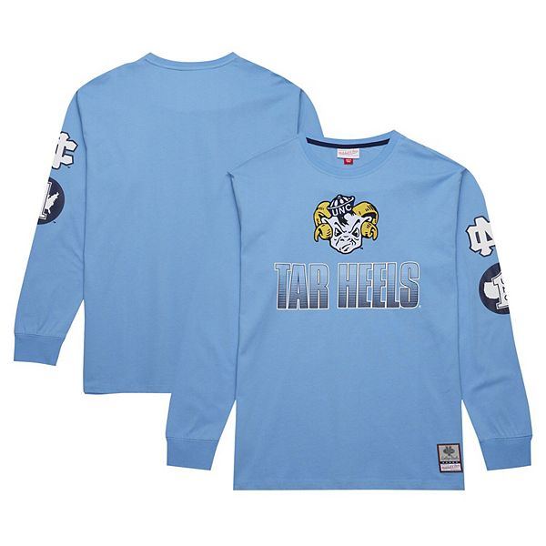 Мужская Футболка Mitchell & Ness Throwback Carolina Blue North Carolina Tar Heels Mitchell & Ness