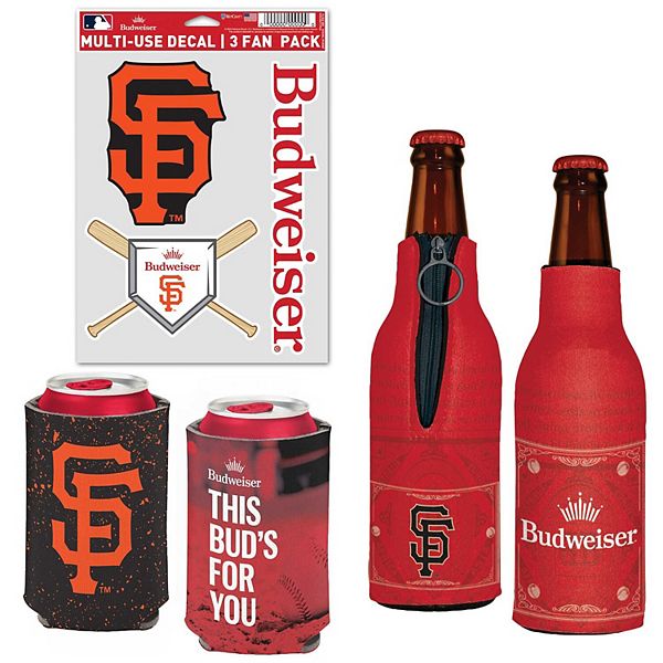 Пакет с охладителями для банок и бутылок WinCraft San Francisco Giants MLB x Budweiser, 100% неопрен, 5 предметов Wincraft