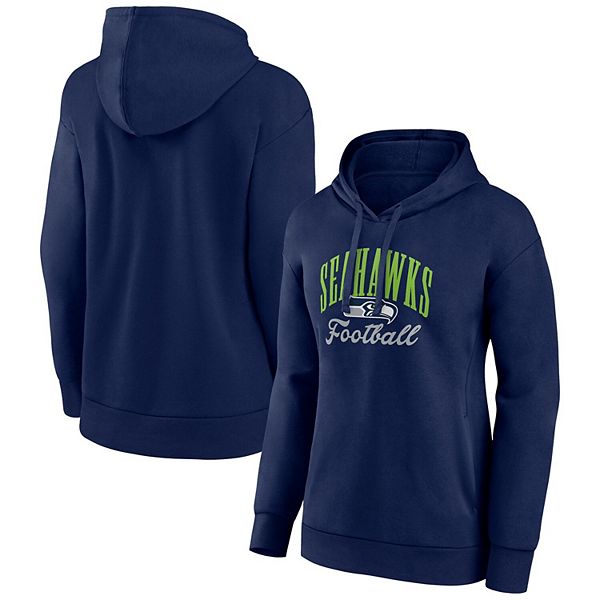 Женский флисовый худи-пуловер с логотипом Seattle Seahawks от Fanatics с капюшоном Fanatics Brands - White Label