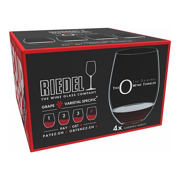 Бокалы для вина Cabernet/Merlot без ножки, набор из 4 шт, объем 620 мл Riedel