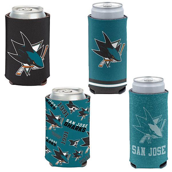 Набор из четырех Portativnye kholodil'niki i termosumki WinCraft San Jose Sharks, 12oz, 100% неопрен, двусторонний дизайн Wincraft