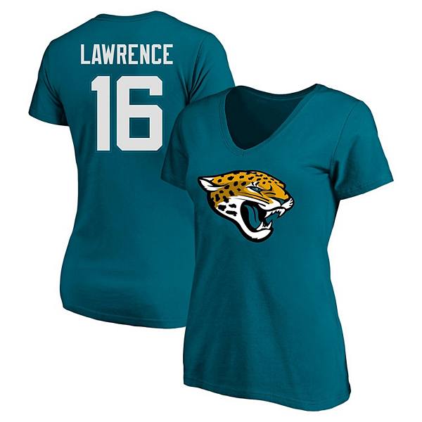 Женская хлопковая футболка с V-образным вырезом Trevor Lawrence, Jacksonville Jaguars Fanatics Brands - White Label