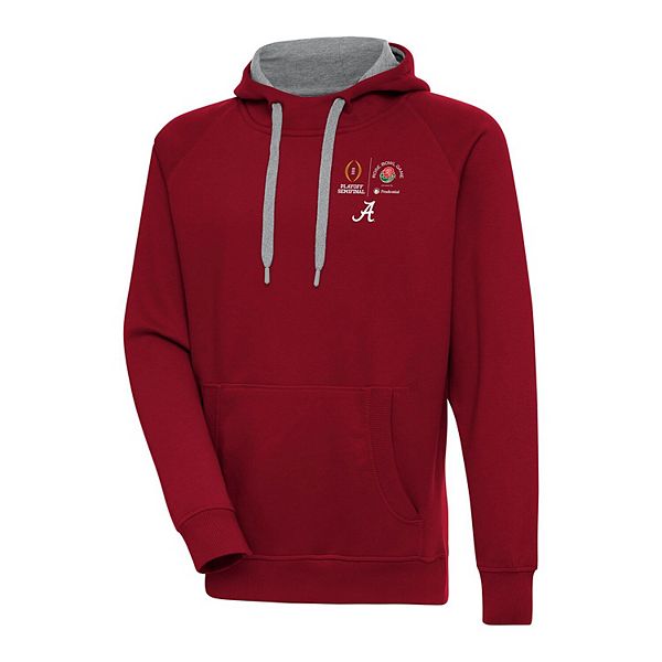 Мужская Футболка Antigua Victory Pullover Hoodie Alabama Crimson Tide 2024 Rose Bowl Antigua