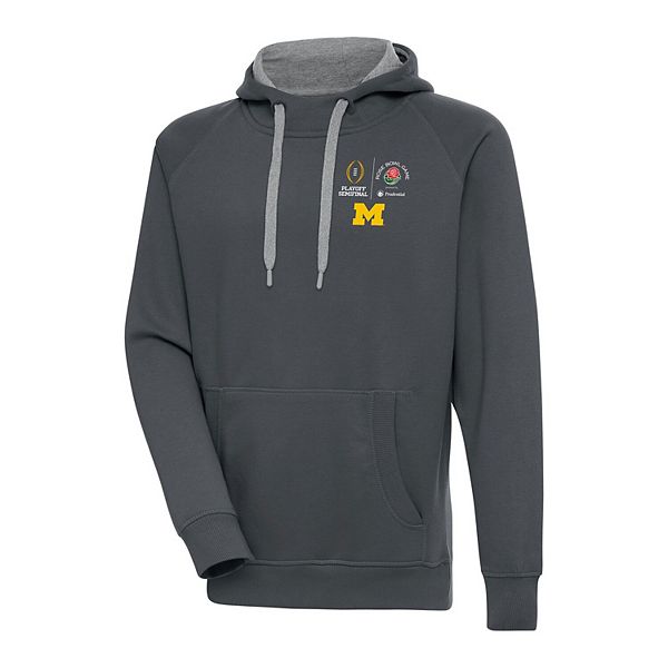 Мужская Футболка Antigua Victory Pullover Hoodie Michigan Wolverines College Football Playoff 2024 Rose Bowl Antigua