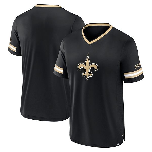 Мужская Футболка Fanatics Черная New Orleans Saints Полосатая Fanatics Brands - White Label