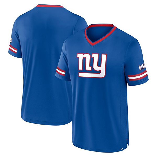 Мужская футболка Fanatics с логотипом New York Giants и полосатыми короткими рукавами Fanatics Brands - White Label