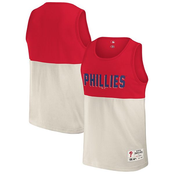 Мужская Футболка Darius Rucker Collection by Fanatics Красная Philadelphia Phillies Colorblock Darius Rucker Collection by Fanatics