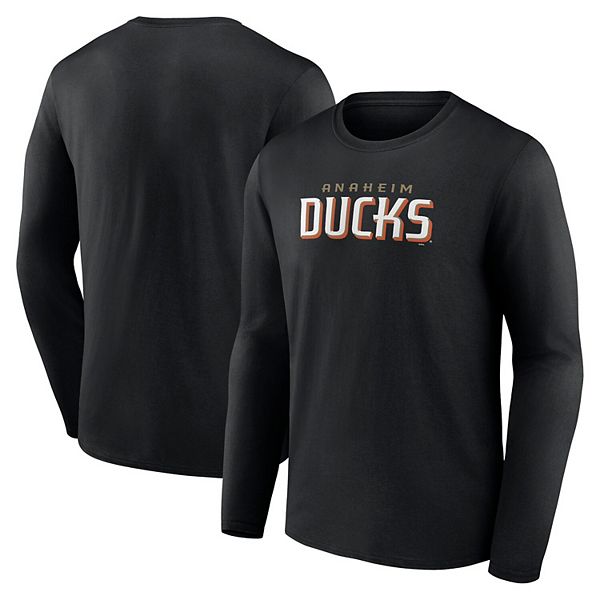 Мужская Футболка Fanatics Черная Anaheim Ducks Wordmark Logo Fanatics Brands - White Label