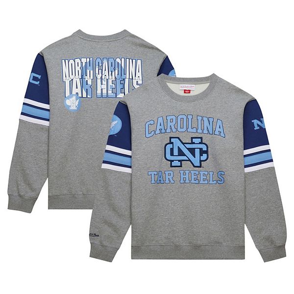 Мужской Свитер Mitchell & Ness Серый Хлопок North Carolina Tar Heels Throwback Allover 4.0 Mitchell & Ness