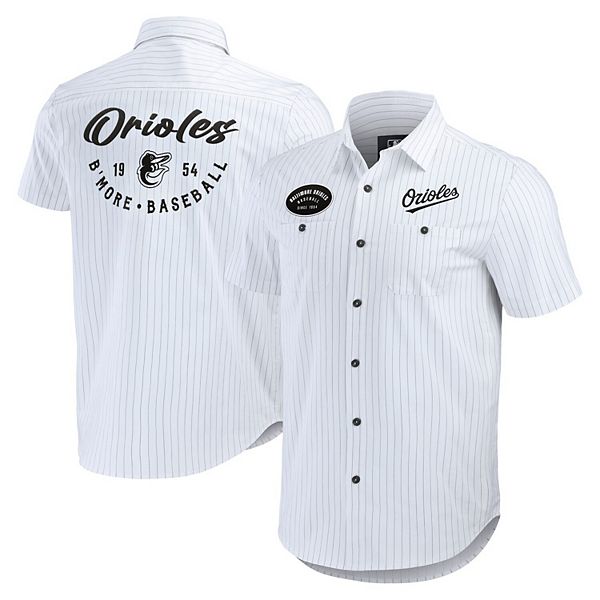 Мужская Футболка Darius Rucker Collection by Fanatics Белая с полосками Baltimore Orioles Darius Rucker Collection by Fanatics