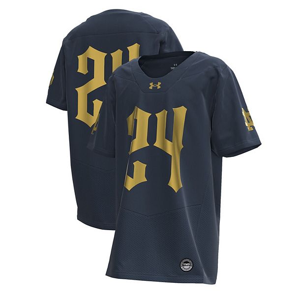 Детская Рубашка Under Armour Navy Notre Dame Fighting Irish 2024 Shamrock Series Replica Jersey Under Armour