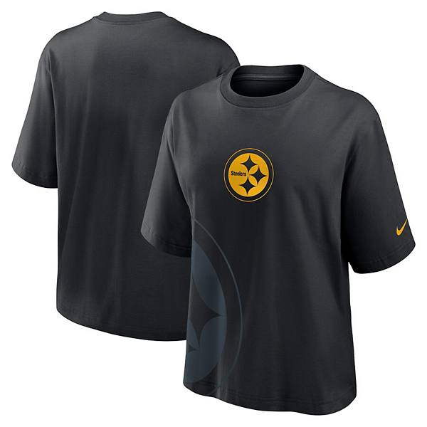 Женская Футболка Nike Black Pittsburgh Steelers Boxy NCAA