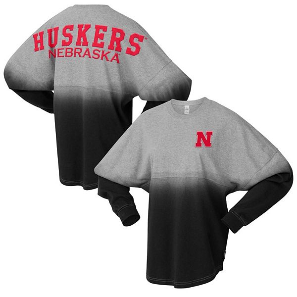 Унисекс Футболка Spirit Jersey Nebraska Huskers Ombre С Длинным Рукавом Spirit Jersey